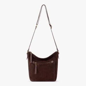 Brown Suede Shoulder Bag